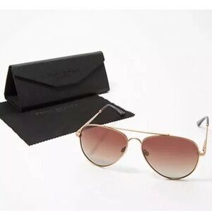 Prive Revaux - The 59mm Aviator Polarized Cali Sunglasses Gold & Brown - NWT